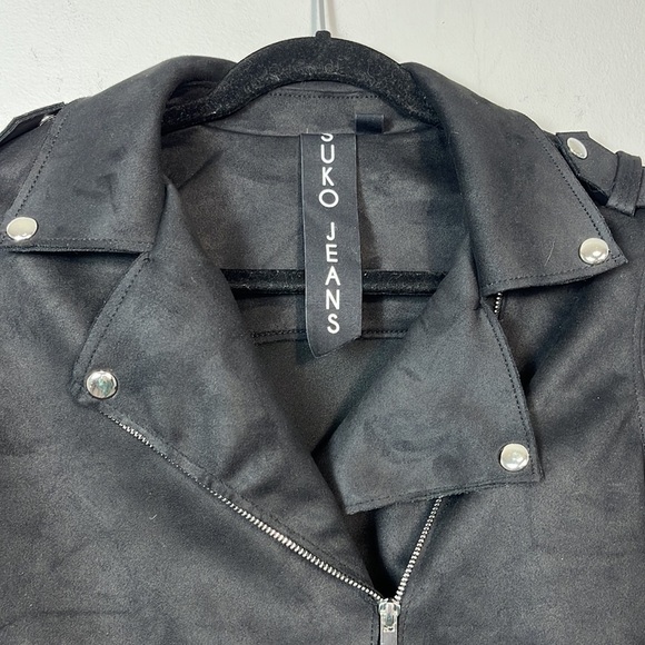 Women's Black Suede Jacket - Picture 3 of 6